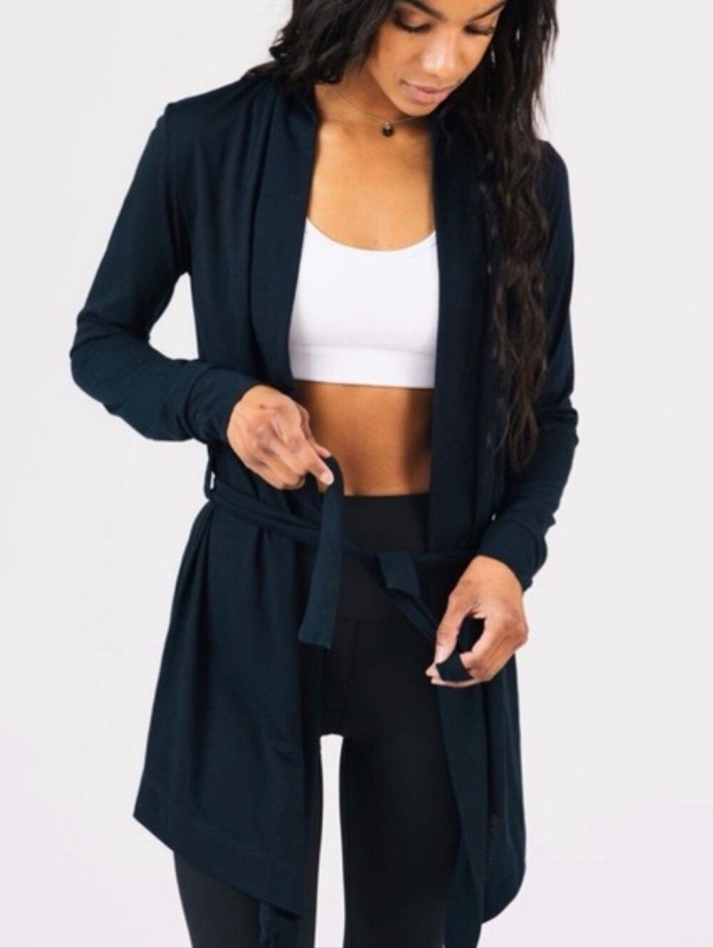 Zyia Active Everyday Navy Cardigan Size Large NEW